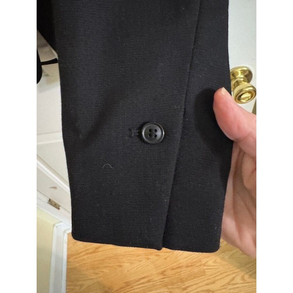 H&M Single-Breasted Fitted Notched Lapel White Lining Black Blazer Sz 8 - Picture 7 of 10